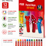 Pastel Boya 12 Renk Karton Kutu