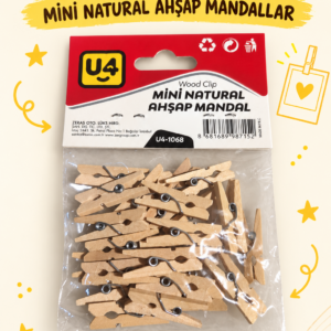 Mini Naturel Ahşap Mandal