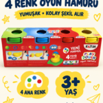 Fatih 4 Renk Oyun Hamuru 520 Gr – 4 x 130 Gr, 3+ Yaş