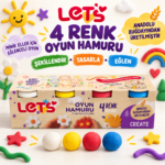 LETS 4 Renk Oyun Hamuru 440 g