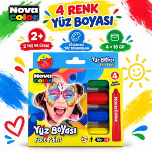 NOVA COLOR YÜZ BOYASI 4 LÜ SET
