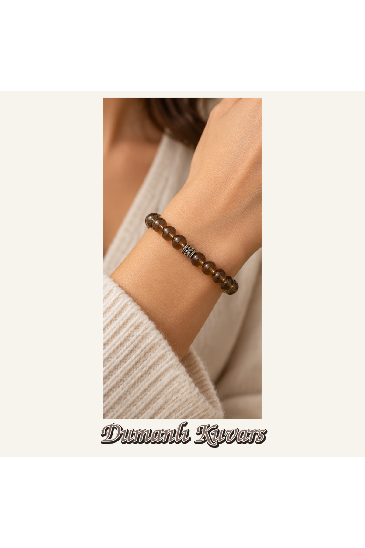 1_org_zoom-30.jpg KASSABA JEWEL Dumanlı Kuvars Taşı Bileklik – 8 mm, Unisex, Elastik
