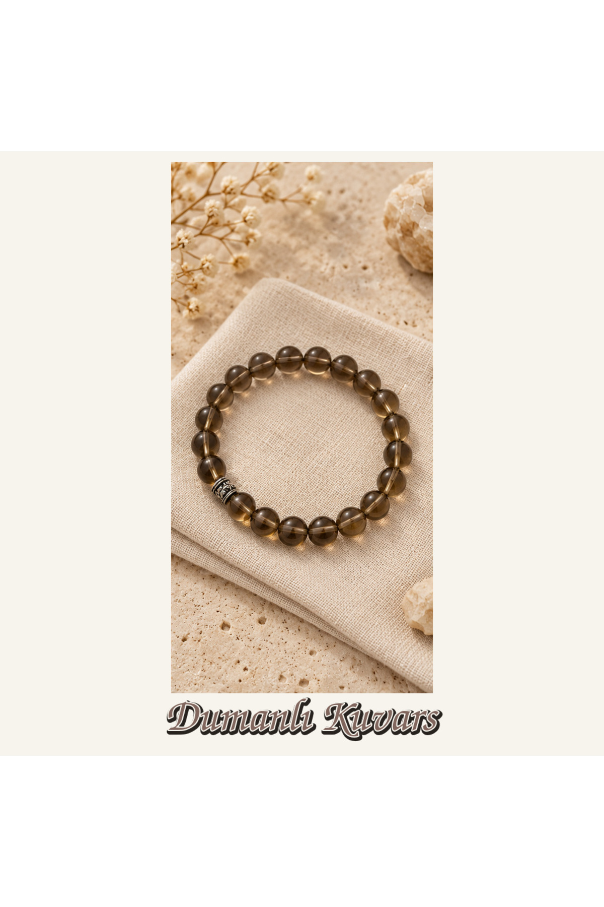 1_org_zoom-32.jpg KASSABA JEWEL Dumanlı Kuvars Taşı Bileklik – 8 mm, Unisex, Elastik