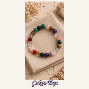 KASSABA JEWEL Çakra Taşı Bileklik – 8 mm, Unisex, Elastik