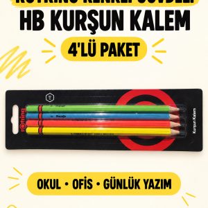RTRGN 4lü Hb Kurşun Kalem Seti Çok Renkli