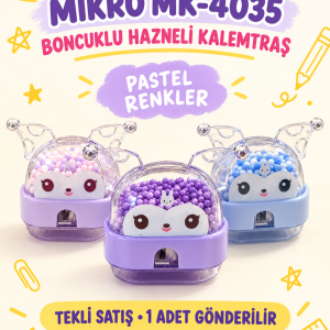 Mikro MK-4020 Çift Delikli Hazneli Kalemtıraş