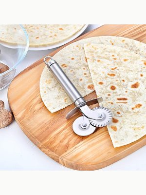 Çift Başlıklı Pizza Hamur Bıçağı