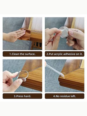 Silikon Şeffaf Masa Kenarı Köşe Koruması