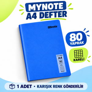 MyNote Text Neo A4 Defter 80 Yaprak – Kareli