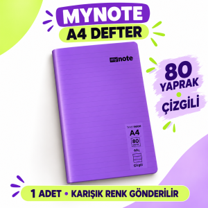 MyNote Text Neo A4 Defter 80 Yaprak – Çizgili