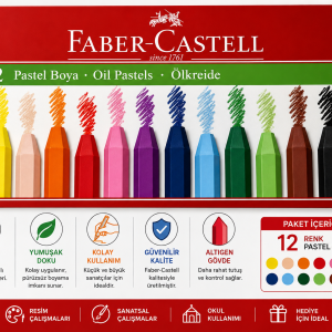 Faber-Castell Pastel Boya – 12’li Set