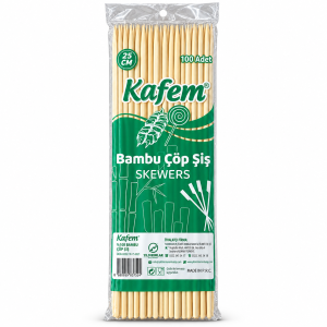 Kafem Bambu Çöp Şiş 25 cm – 100 Adet