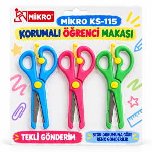 Mikro KS 115-30 Korumalı Okul Makası – Tekli